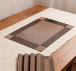 Table Placemats Set of 17 - Heat Resistant Insulation Non-Slip Vinyl, 18x12 inch, Dark Brown - Image 2