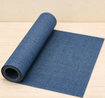 Navy Blue Placemats Set of 13 - Easy Clean Washable Vinyl, Wipeable Heat Resistant, 17x12 inch - Image 2