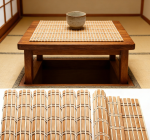 Natural Bamboo Placemats Set of 11 - Rustic Anti-Slip Heat-Resistant Table Mats