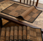Bamboo Placemats Set of 20 - Natural Anti-Slip Heat-Resistant, Japanese Style Washable, 18x12 inch - Image 2