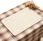 Faux Leather Placemats Set of 20 - Waterproof Wipe Clean Heat Resistant Anti-Slip, 17x12 inch, Beige, Indoor/Outdoor Dining