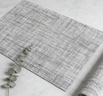 PVC Placemats Set of 19 - Non-Slip Heat Resistant Washable Vinyl, Gray - Image 2