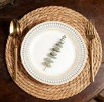 Handmade Heat Resistant 12" Round Woven Placemats Set of 20 - Wicker Boho Natural Water Hyacinth, Farmhouse