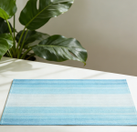 Placemats Set of 12 - 12x18 inch Washable Easy Clean Heat Resistant Wipeable, Blue, Holiday Party Decor - Image 2