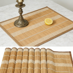 Bamboo Table Mats Set of 19 - 18x12 inch Natural Anti-Slip - Image 2